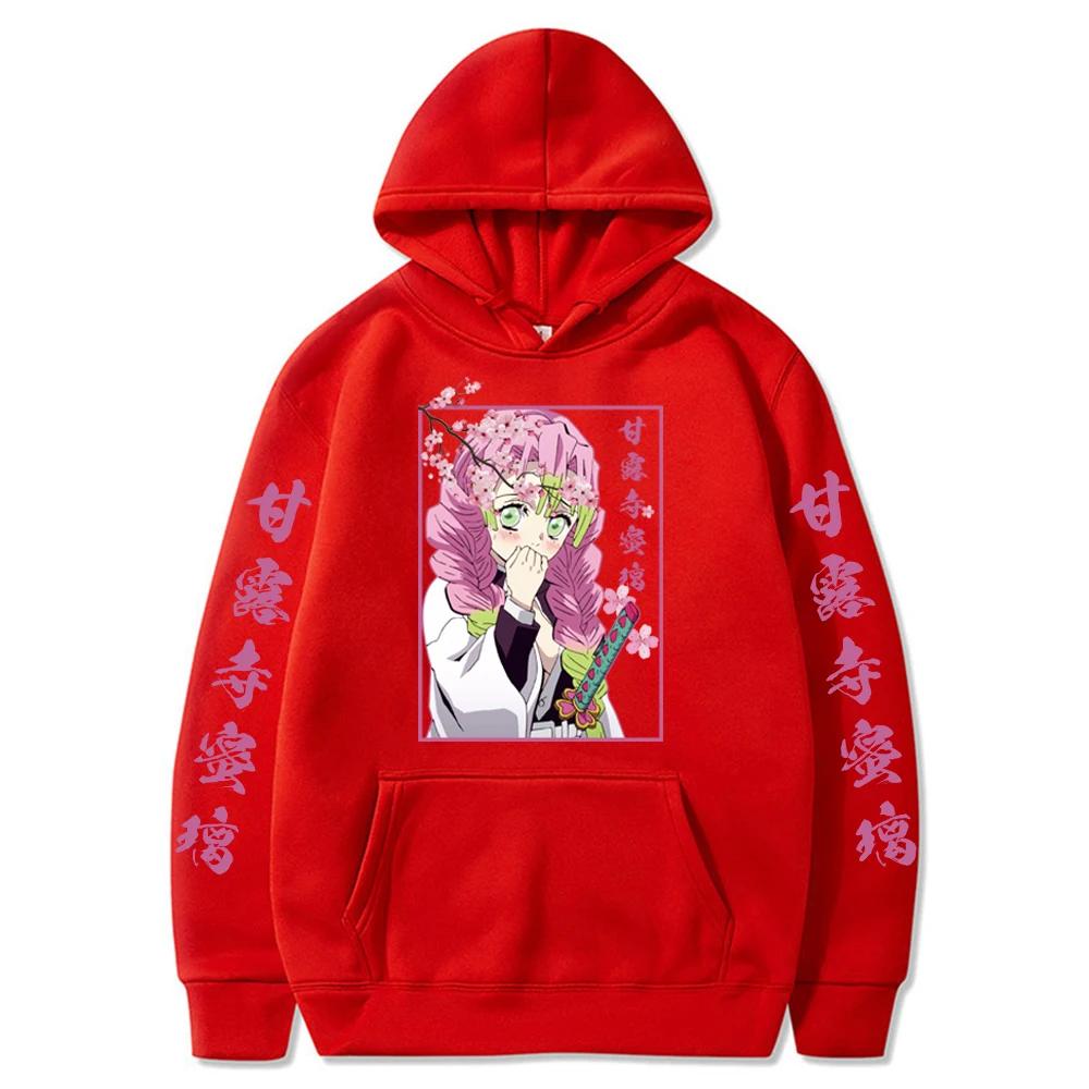 Demon Slayer Kanroji Mitsuri Japan Anime Printed Women Hoodies Sweatshirts Harajuku Female Long Sleeve Pullover
