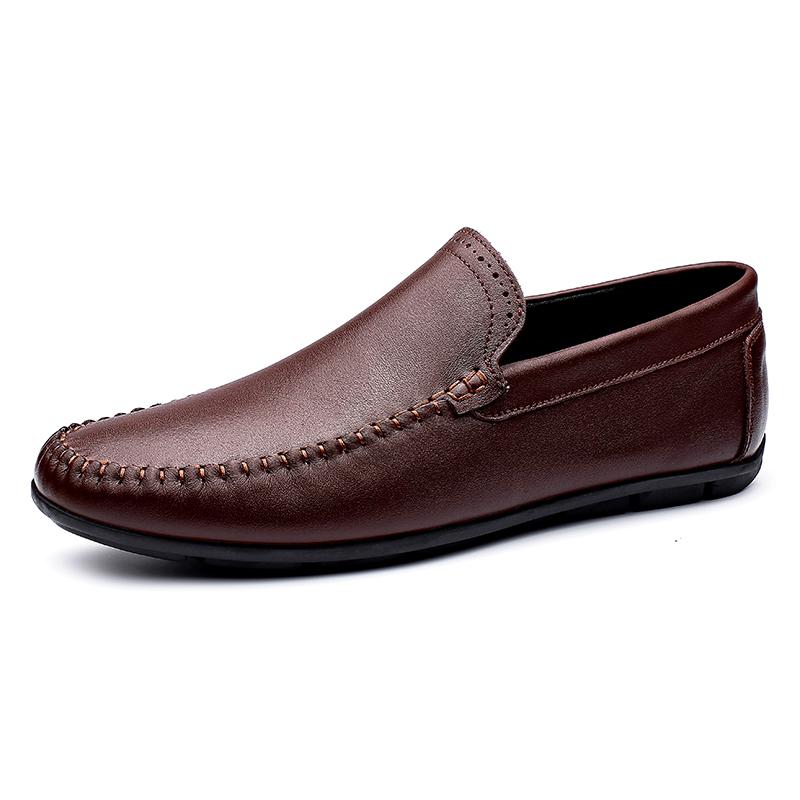 Luxury Brand Mens Casual Shoes Genuine Leather Men Business Flat Top Quality Male Oxford Shoes Handmade Breathable Walking Shoes