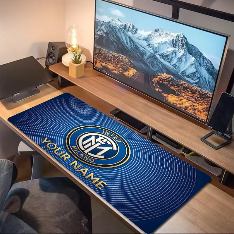 Cuscino Stampa FC Internazionale Milano Antiscivolo Tappetino Mouse Grande per Laptop Tablet Tappetino XXL Tappetino Gioco Mini PC Con Bordo Bloccato