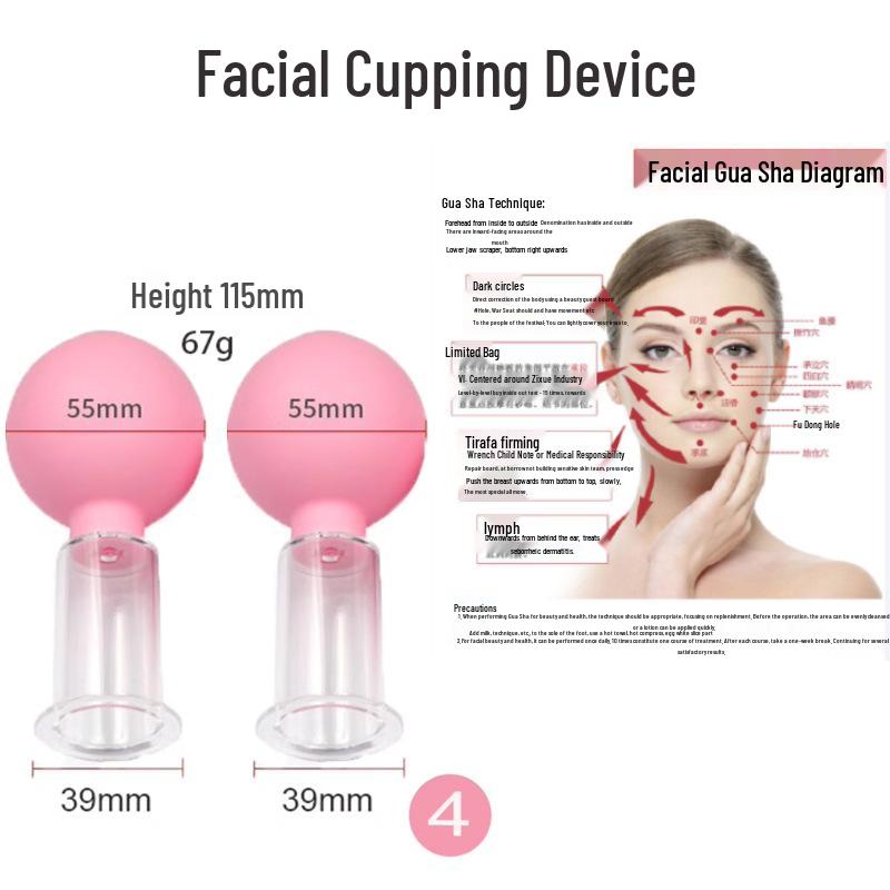 Silicone Facial Cupping Device for Lifting and Contouring