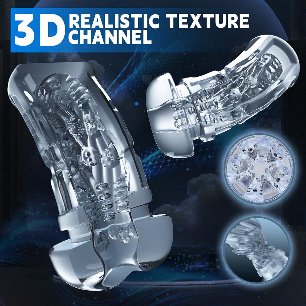 Hands-Free Pocket Pussy Male Masturbator with 5 Sucking and 10 Vibration Modes, Automatic Sucking Male Masturbator