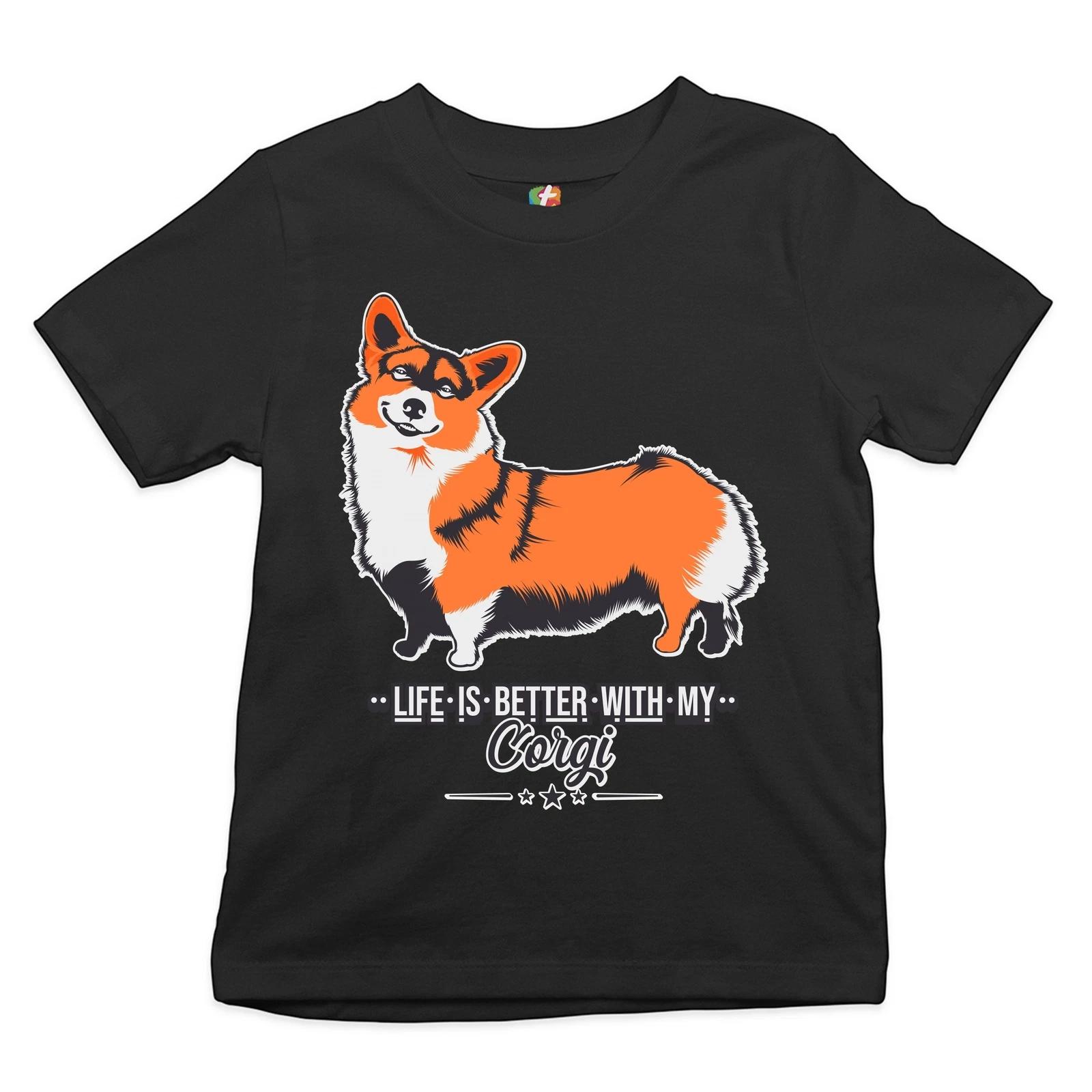 Life is Better With My Corgi Youth kids boys T-Shirt Best Friend Welsh Corgi Kids 150