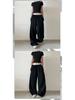 LKTM Unisex Grey Casual Wide-Leg Sweatpants