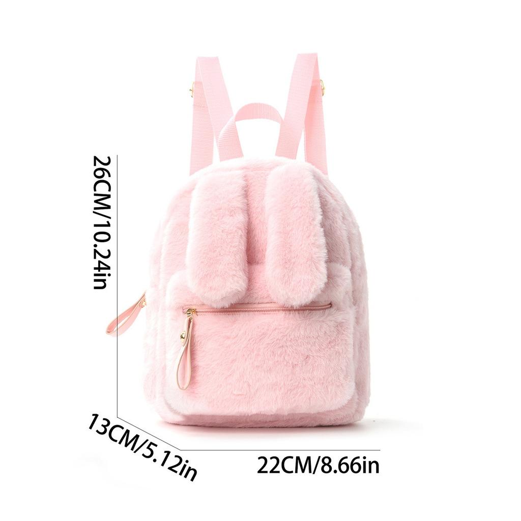 Rabbit Ear Backpack High Value Cute Rabbit Backpack Children Travel Plush Backpack
