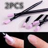 2 Peças Removedor de Cutículas de Quartzo de Ponta Dupla Lavável Empurrador de Pele Morta Aparador Ferramenta de Manicure Nail Art