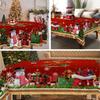 Christmas Snowman Rectangular Tablecloth Winter Snowflake Holiday Kitchen Dining Table Cover Decor