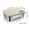 Stackable Fruit,Vegetable,Meat Food Container Durable Sealed 304 Stainless Steel Fresh-keeping Box Refrigerator&Microwave Safe