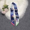 New Plaid Carriage Bag Scarf Design Women Luxury Silk Scarf Fashion Headwear Skinny Hair Scarves Neckerchief