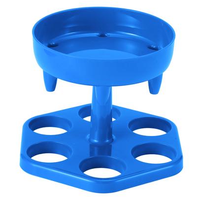 6 Schnapsglas Spender Halter Rotation Spirituosen Spender Weinregal Regal PartyzubehörBlau
