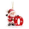 2D Acrylic Christmas Hanging Ornament with Scarf Letter Design for Holiday Tree Decor