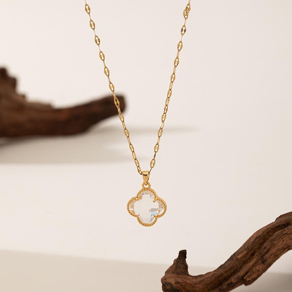 

Ювелірні вироби Дунгуань з чотирьохлистою конюшиною, мікроінкрустованим цирконієвим намистом, легким розкішним високим почуттям