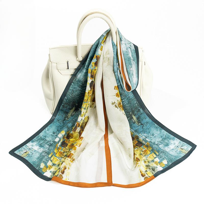 New Style of Silk Scarf for Women  Small Long Mulberry Silk Hairband  Versatile Small Scarf Scarf