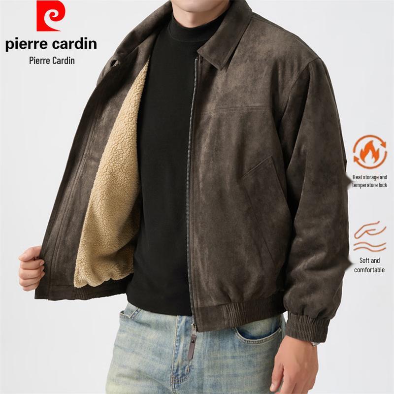 Pierre Cardin Men's Retro Faux Suede Sherpa-Lined Jacket