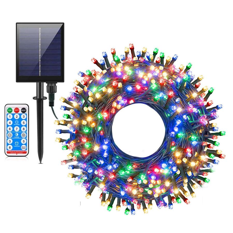 20M 50M 100M Solar Outdoor Solar String Lights With Remote Waterproof Solar Twinkle Fairy Light String Solar Garland Light