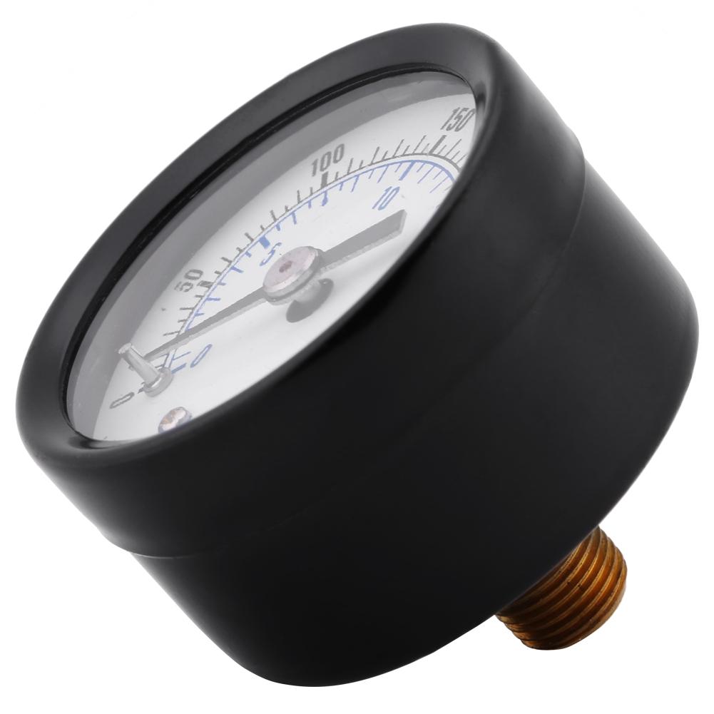Water Pressure Meter, 18 BSPT Thread Pressure Gauge Pressure Meter for Fuel   Oil Liquid Water 020bar  0300psi, Pressure  Vacuum Gauges