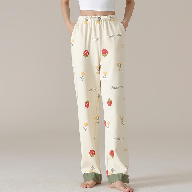 Women's Pure Cotton Loose Sleep Pants - Lightweight for Spring, Summer, and Autumn with Plus Sizes, Suitable for Casual Home or Outdoor Wear.