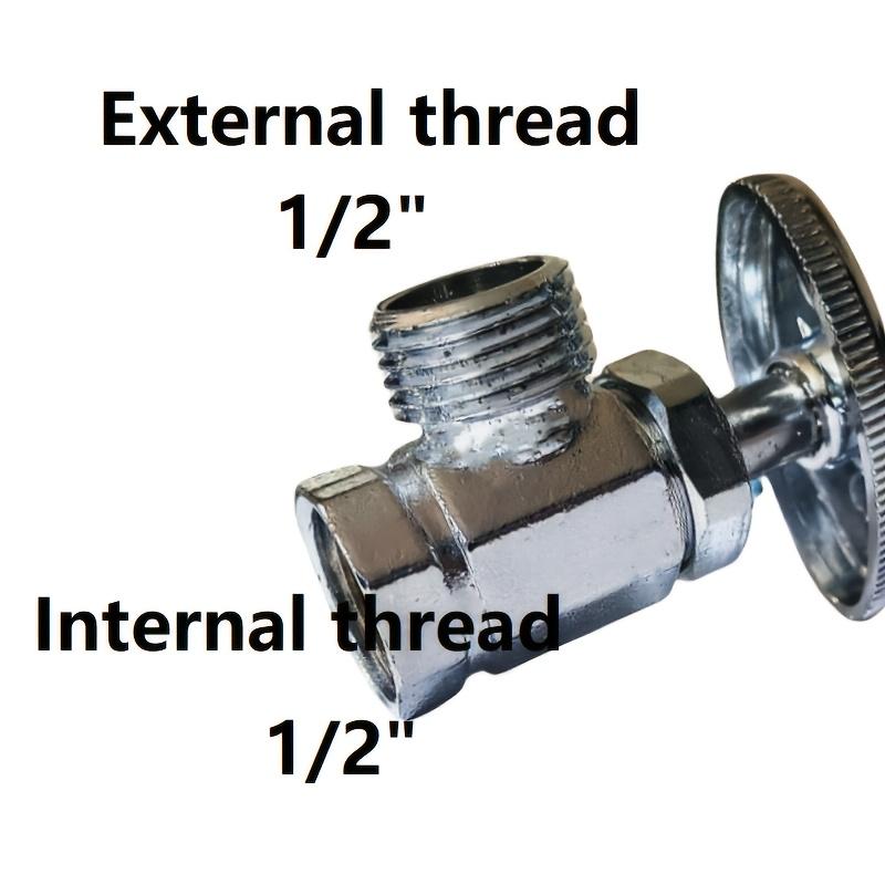 6 Stück Polierte Zinklegierung 1/2" Eck-Absperrventile - Modern, Langlebig, Benutzerfreundlich für Außenwasserhähne & Rasenpflege