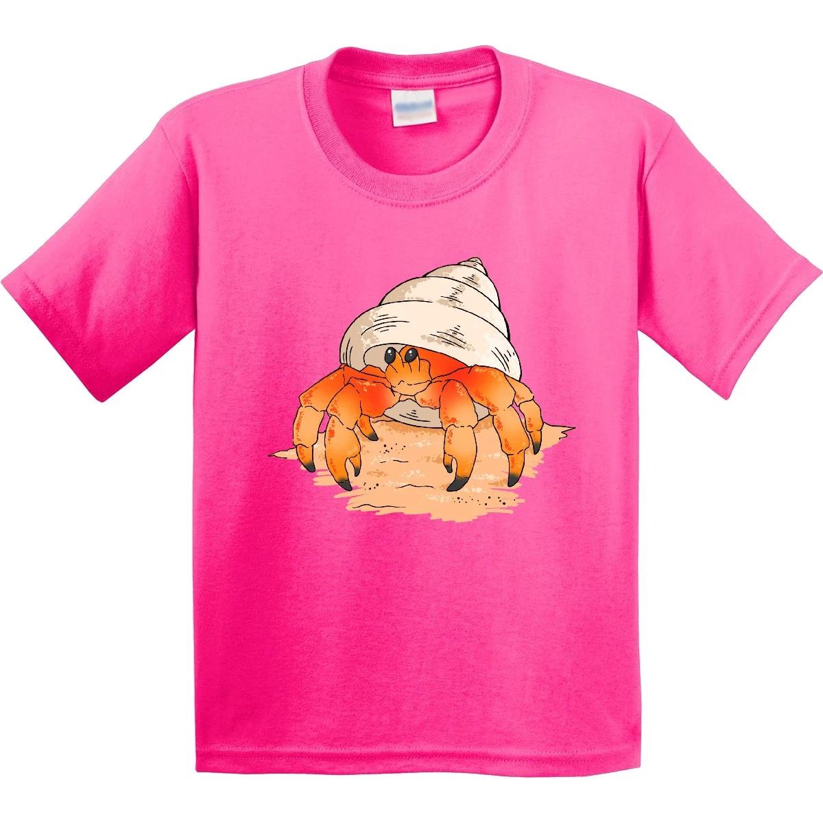 Inktastic Cute Hermit Crab On Beach Youth kids boys T-Shirt Sunshine I Present Niece Tee 150