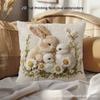 Sofa Pillow Pillowcase Skin-friendly Short Plush Cute Animal Cat Pillow Cover Living Room Cushion Cover Without Core