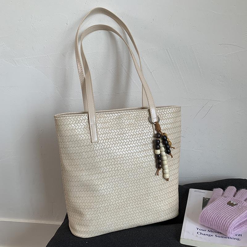 Summer new tote bag women's bag large-capacity college student commuting bag casual shoulder shopping bag