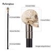 Yellow Resin Skull Head Walking Cane Fashion Decorative Steel Stick Gentleman Elegant Cosplay Cane Knob Crosier 92cm