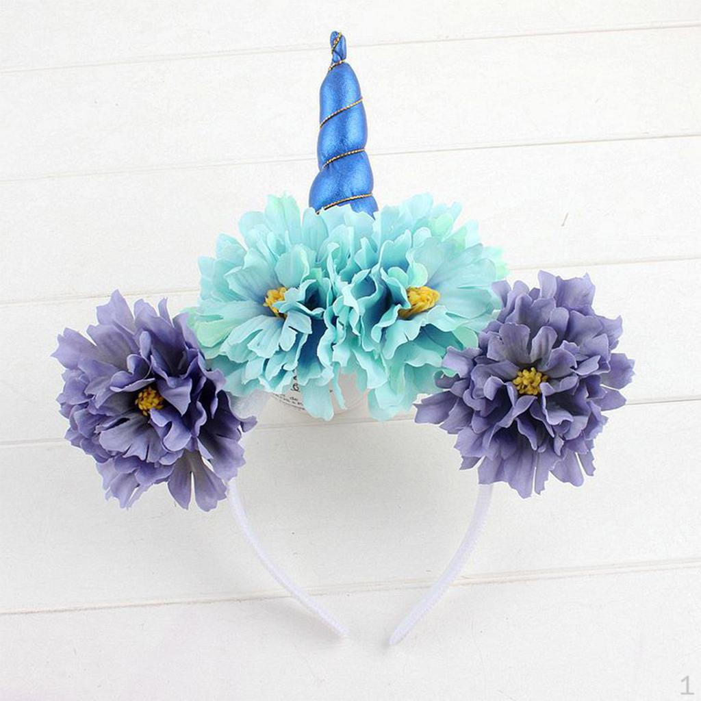 

Wreath Headband Flower Party Cosplay Blue