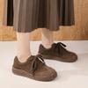 Genuine Leather Women Shoes Flat Soft Ladies Casual Shoes Brand Black Brown Comfortable Plus Size 41