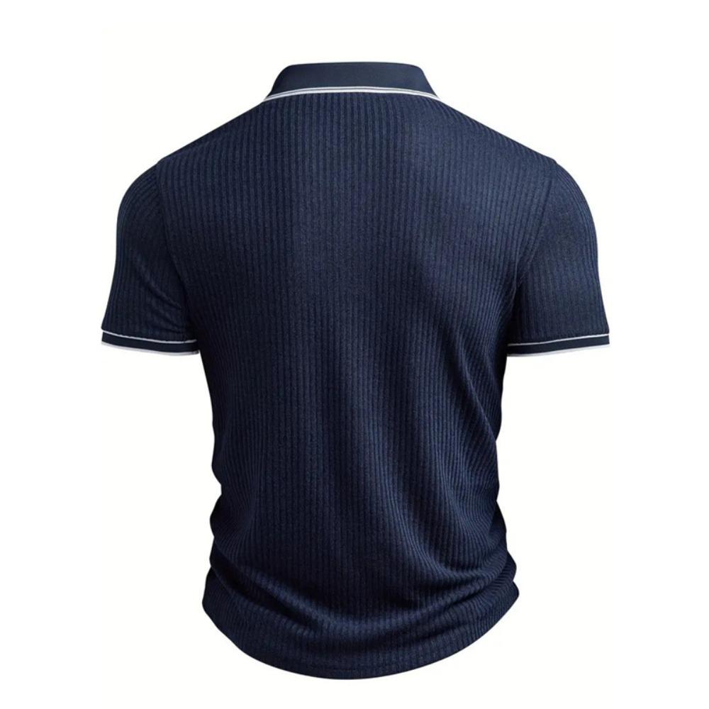 New Men's Polo Short-sleeved Shirt Solid Color for Men Business Casual and Trendy Summer New Men's Short-sleeved Polo Shirt