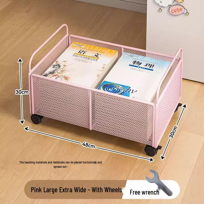 Compact Storage Cart with Casters for Bags, Backpacks, Books, and More