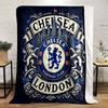 Chelsea Football Club Designed Flannel Blanket for Bedroom, Living Room, Sofa, and Nap
