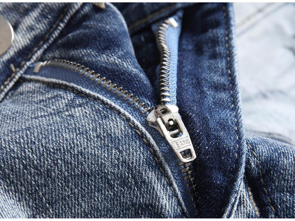 Herrtrendiga Europeiska & Amerikanska Hip-Hop Stil Smal Passform Broderade Jeans