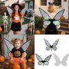 Breathable Organza Spiderweb Fairies Wing Costume With Adjustable Straps Halloween Party Accessory For Children Women