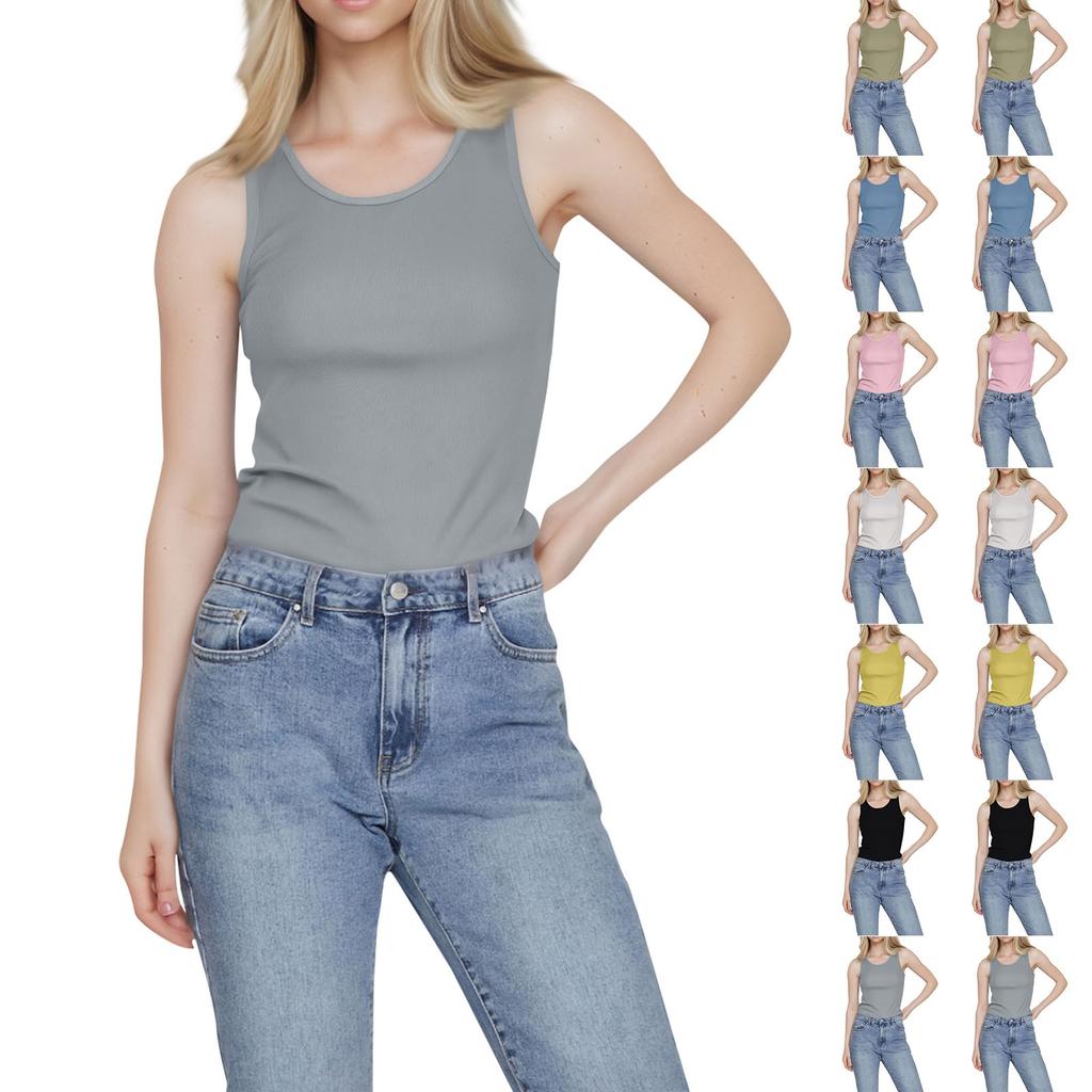 Fashion Thread Slim Sleeveless Tank Top For Women