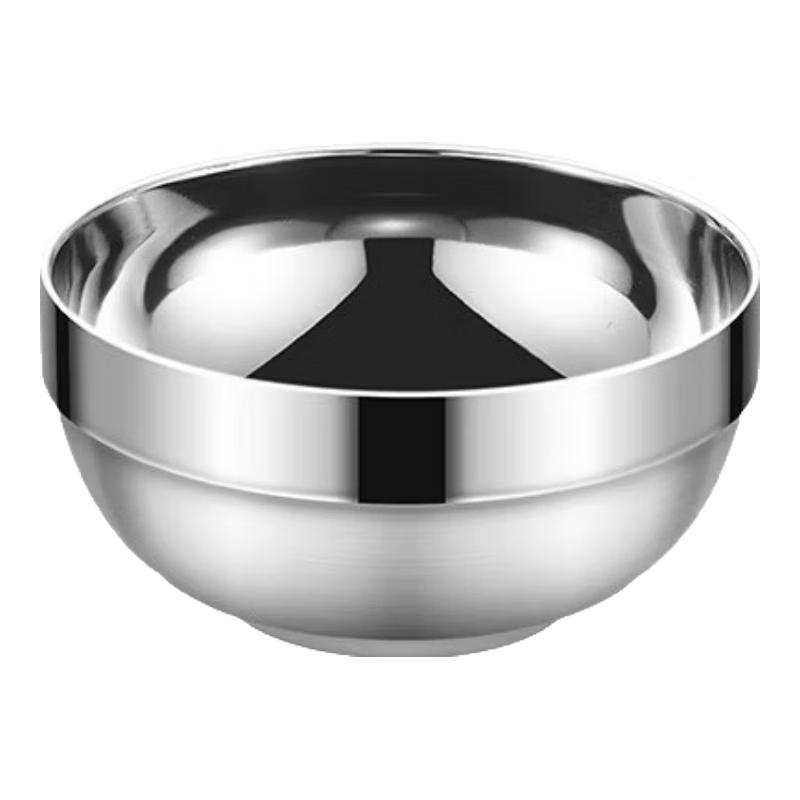 Homeglen Double-Layer Stainless Steel Rice Bowls (10-Pack)