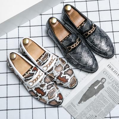 Schlangenleder Luxus Designer Marke Männer Büro Business Herren Mokassins Italienische Hochzeit Erbsen Kleid Casual Männlichen Loafers Schuhe