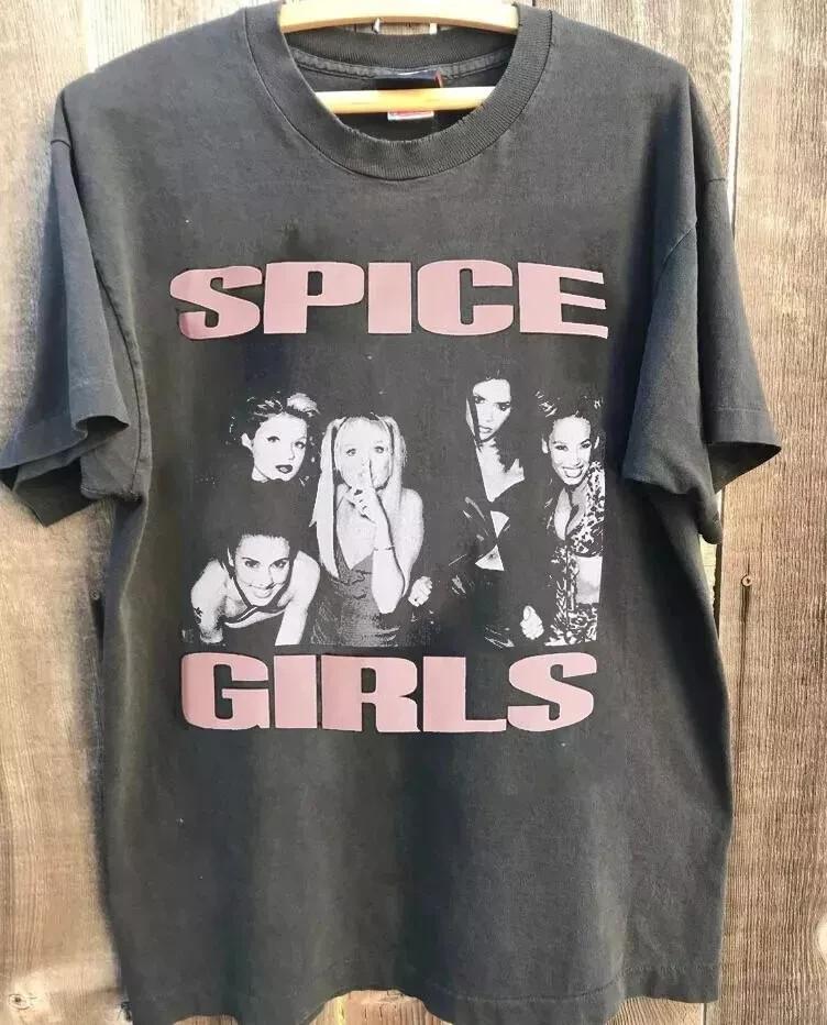 

Футболка гурту Spice Girls, Подарунок Spice Girls для фаната, Вугільний колір, Унісекс Футболка L