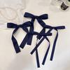 In Stock: Navy Blue Bow Hair Clips - Preppy Style Duckbill Pair
