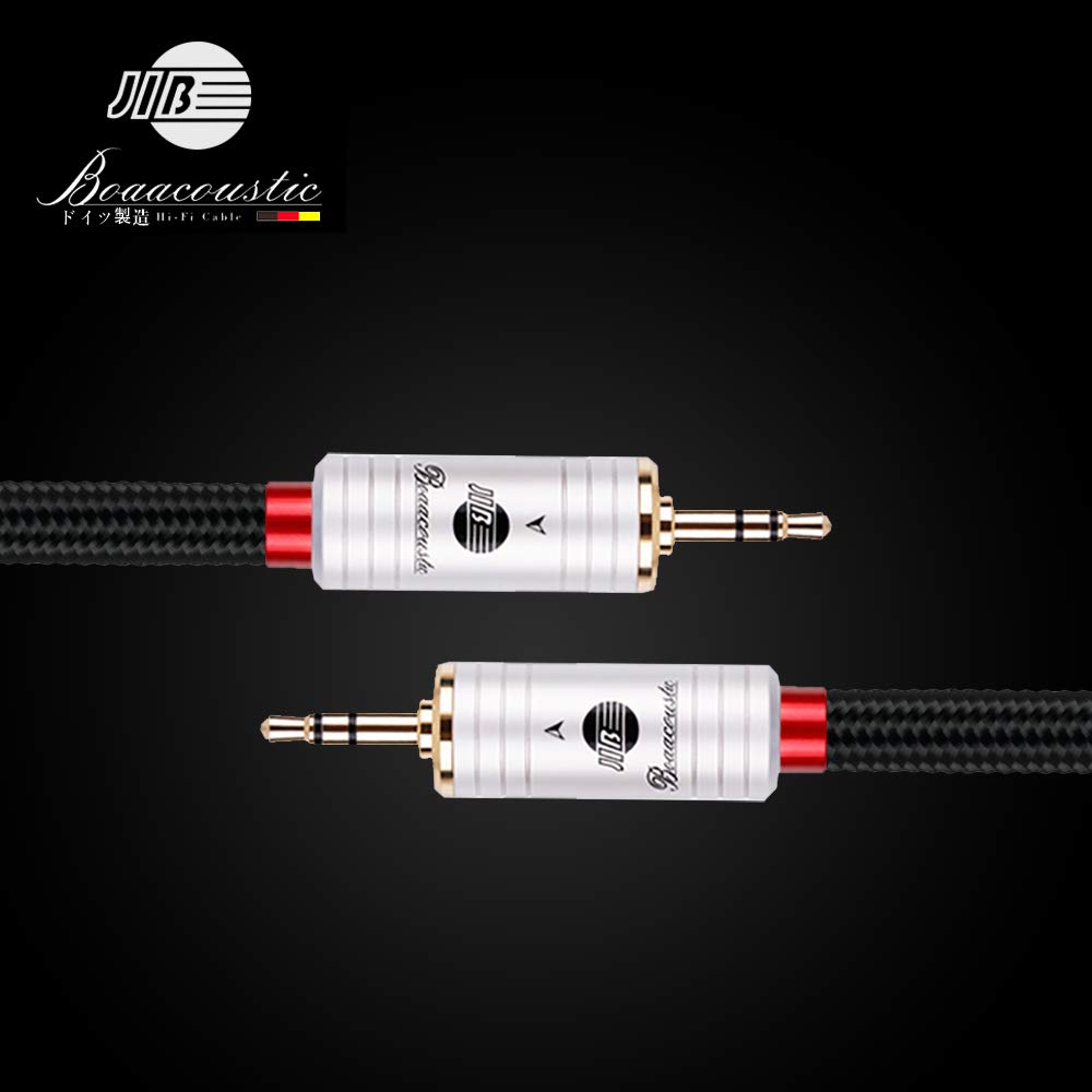 BOAACOUSTIC AUX Audio Cable, Standard 3.5mm Male to 3.5mm Stereo Mini Plug, Headphone Cable for Car, iPhone, Android, Home Theater, etc., 5m Long