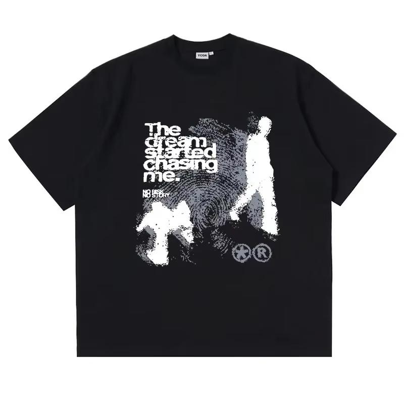 

Ins Super Fire Y2K Men s T-shirt Oversized Cotton Short Sleeve Shadow Print Y2k Top T-shirt Harajuku Streetwear Retro Graphics 5XL різнокольоровий