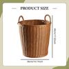 Laundry Hamper Blanket Storage Saving Imitation Rattan Dirty Clothes Basket with Handle for Bedding