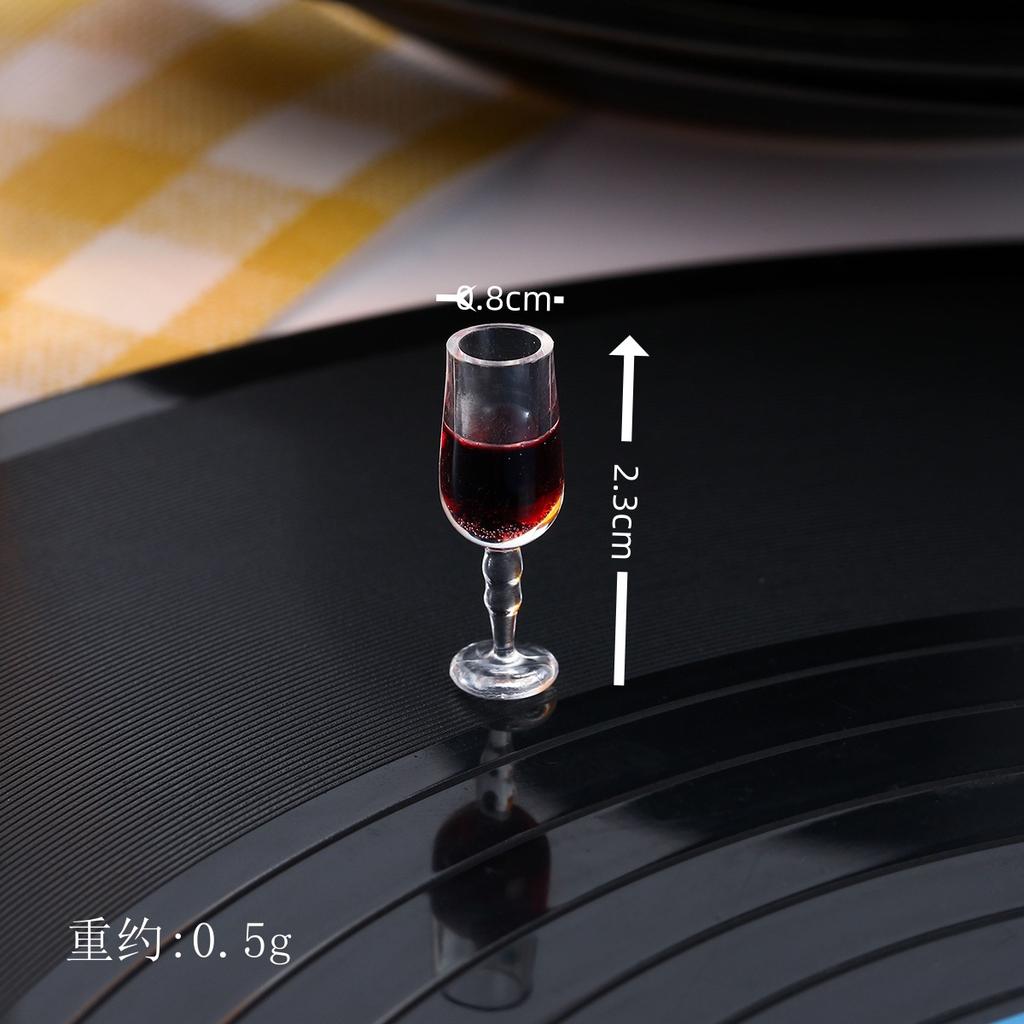 Simulation Red Wine Glass Coffee Cocktail Champagne Model Mini Miniature Food Ornaments 10pc/lot