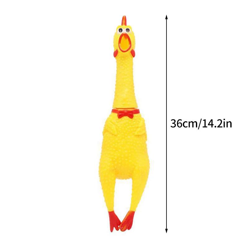 Funny Screaming Chicken Pet Dog Chew Toys Squeeze Sound Molar Chew Toys for Small Medium Large Dogs Chicken Pet Dog Toy Puppy St Practical Use