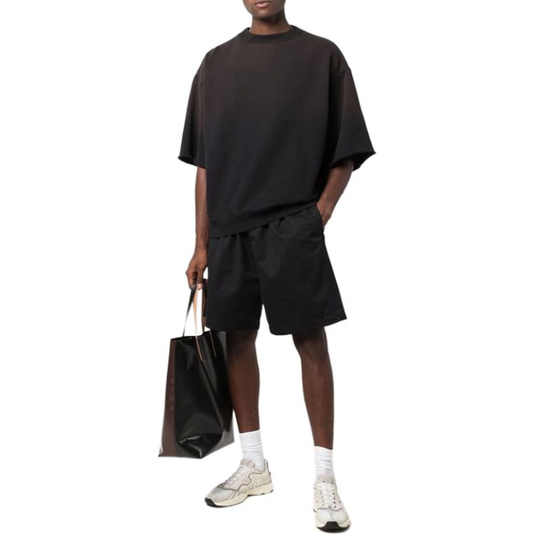 Fear of God Logo Low-Crotch Loose Straight-Leg Sports Casual Shorts Men Shorts Black FG40-010CTW-001
