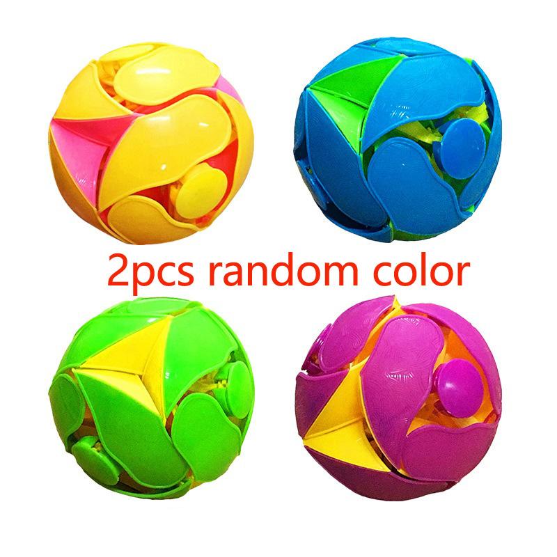 1Pcs Fun Color Changing Ball Toy Hand Throwing Sensory Decompression Accessory For Kids Adults Gift Double Magic Color Ball Toy