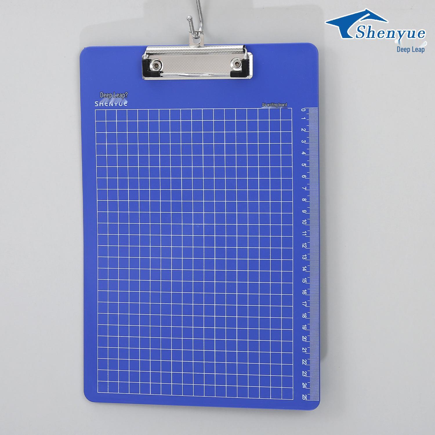 A4 Thickened Plastic Clipboard with Grid Design for Office and Meetings