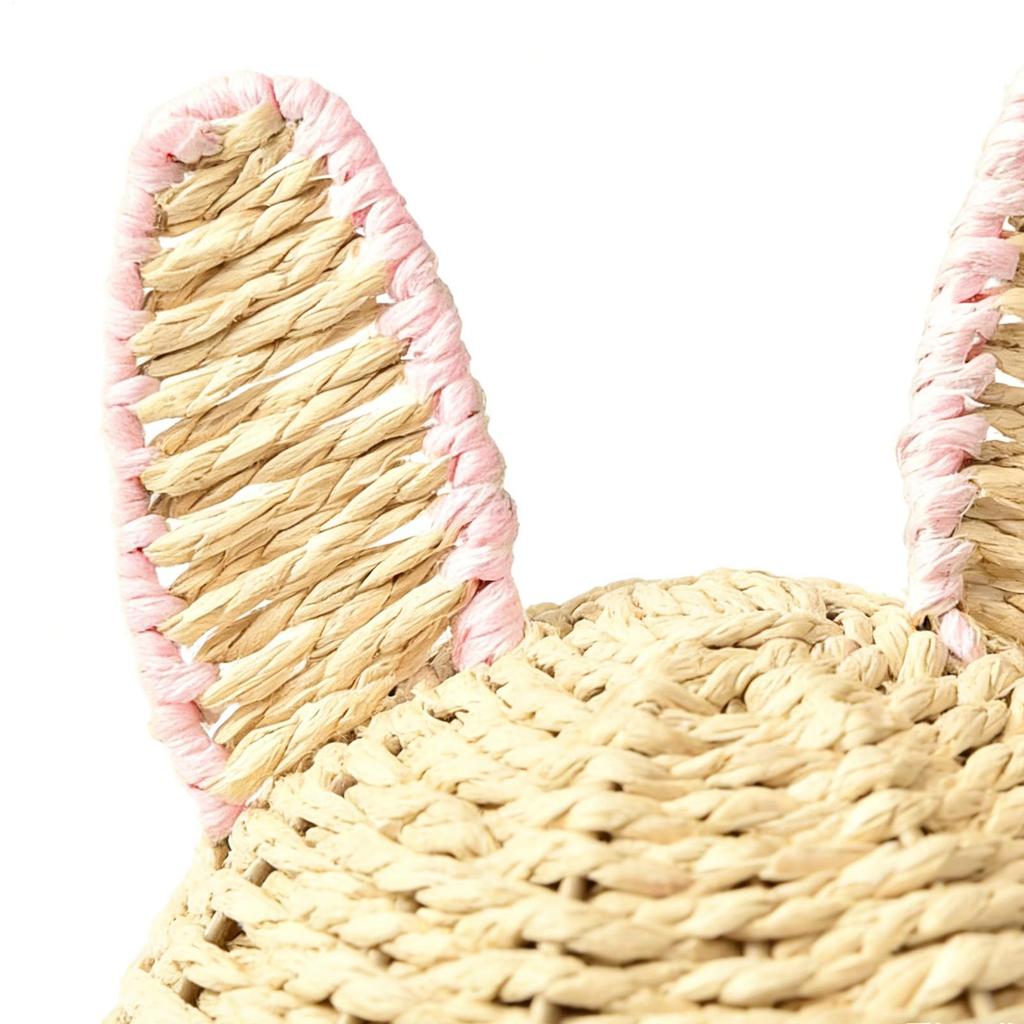 Koszyk Wielkanocny Króliczek Ręcznie Pleciony Pojemnik na Przekąski Ręcznie Pleciony Koszyk na Owoce Dla Właścicieli Domów Planerów Imprez Stół Jadalny Weranda