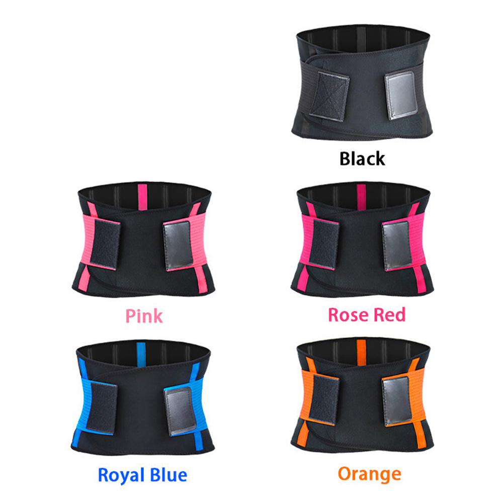 Lumbar Support Belt Lower Back Brace Abdominal Binder Men Women Waist Trainer Corset Sweat Slim Belt For Sports Gym Pain Relief