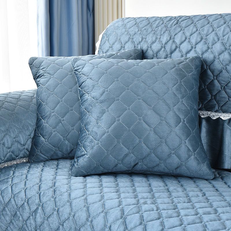 Luxury Golden Velvet Sofa Cover for Living Room Solid Color Dirt-proof Sofa Cover Elastic Protect Cushion 1-3 Seats Sofa Towel