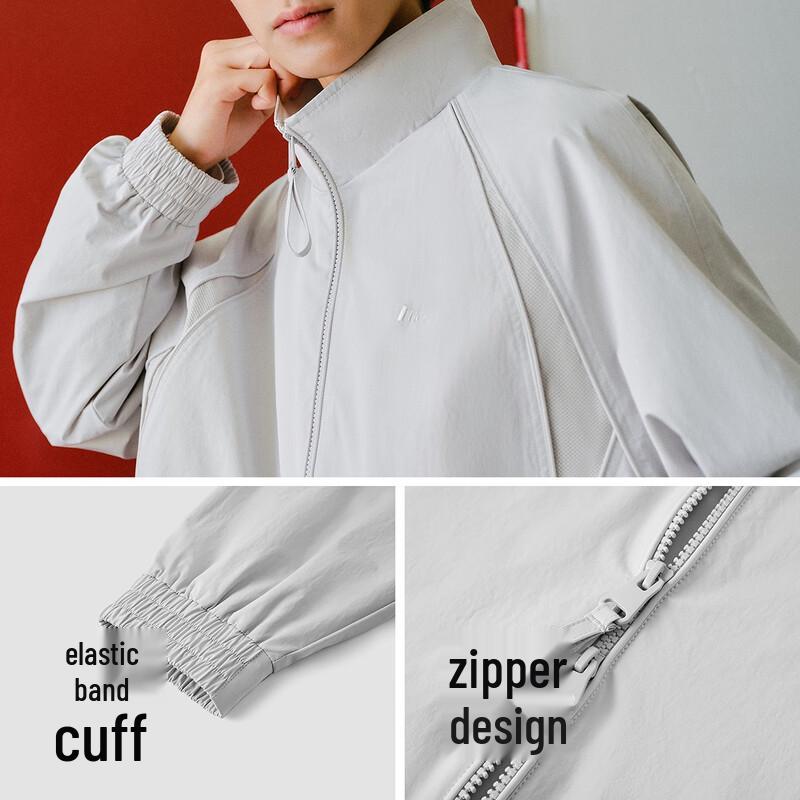 Semir Men's Spring Mesh Panel Stand Collar Jacket