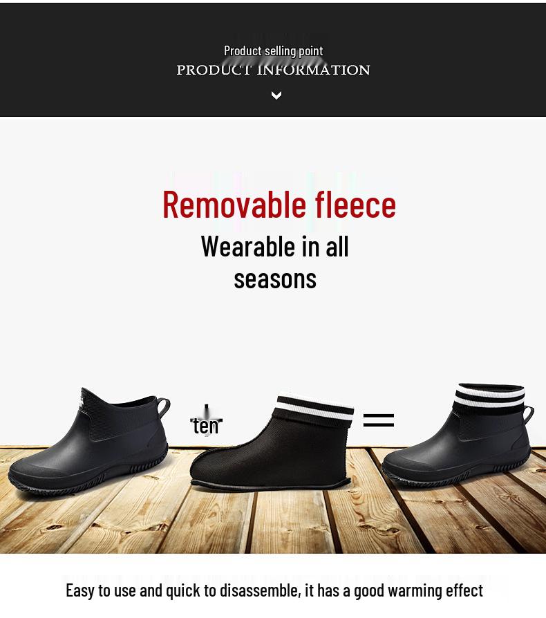 Unisexové holínky s krátkou holení: Lehké, vodotěsné gumové boty s nízkým svrškem pro venkovní použití